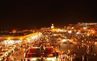 Plaza Djmaa el Fna de noche