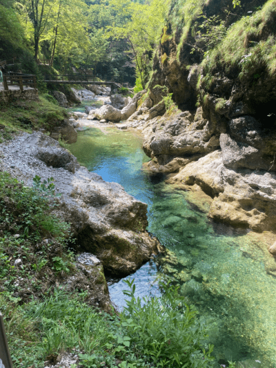 Espectacular pamorámica de las Garganta de Tolmin