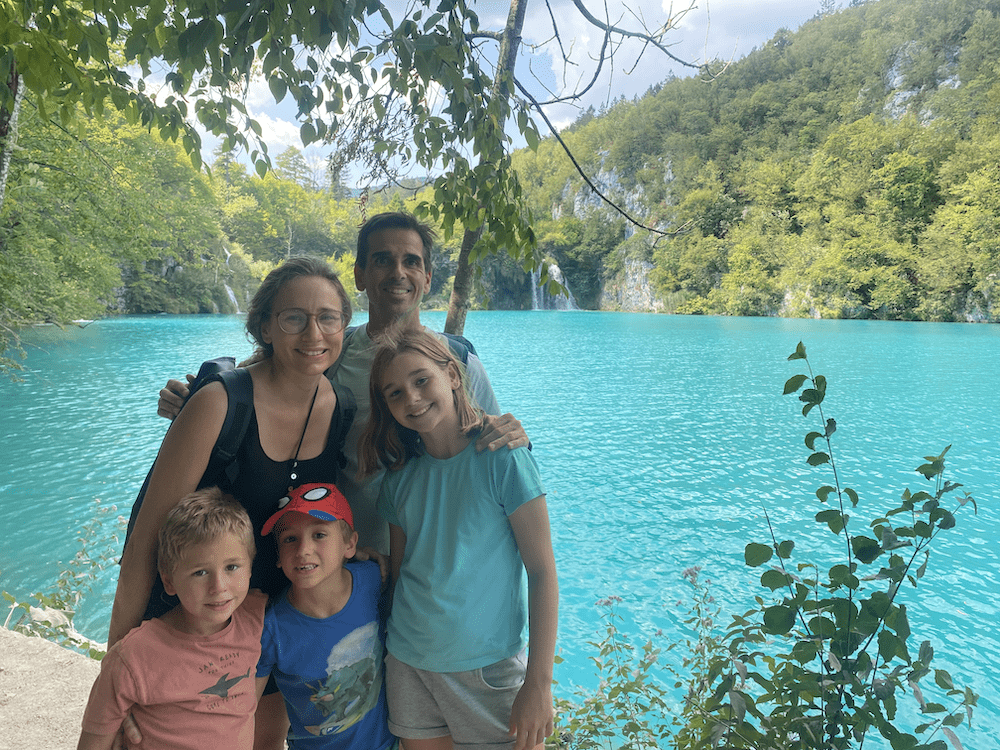 Foto familiar en el Parque Nacional Plitvice