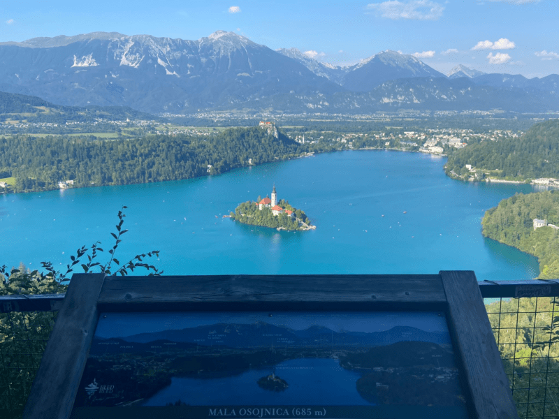 Mirador Osojnica en el lago Bled