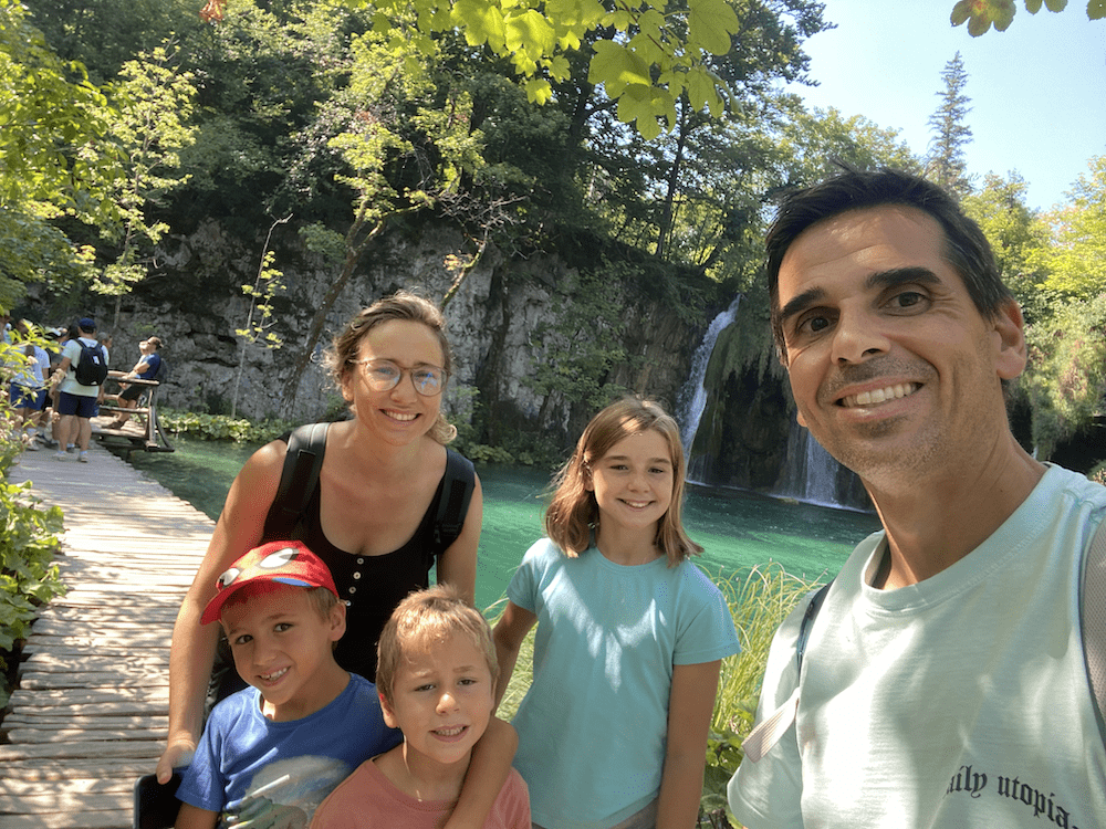 Nosotros en los lagos Plitvice